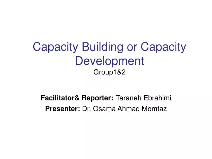 capacity building or capacity development group1 2