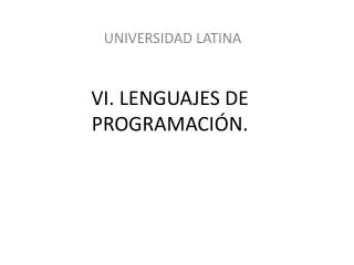 vi lenguajes de programaci n