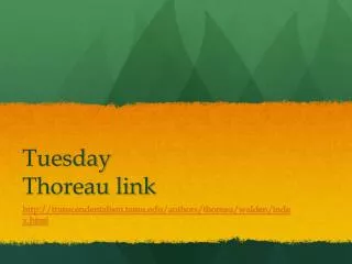 Tuesday Thoreau link
