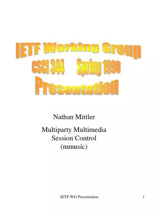 IETF Working Group