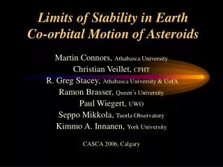 Limits of Stability in Earth Co-orbital Motion of Asteroids