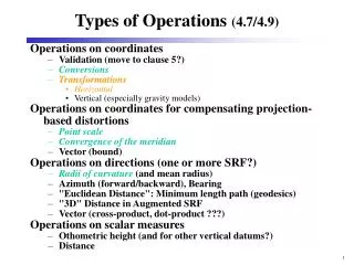 Types of Operations (4.7/4.9)
