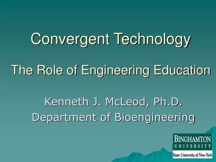 convergent technology the role of engineering education