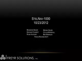 StelNav-1000 10/23/2012