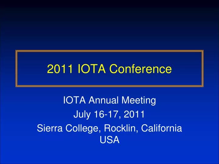 2011 iota conference