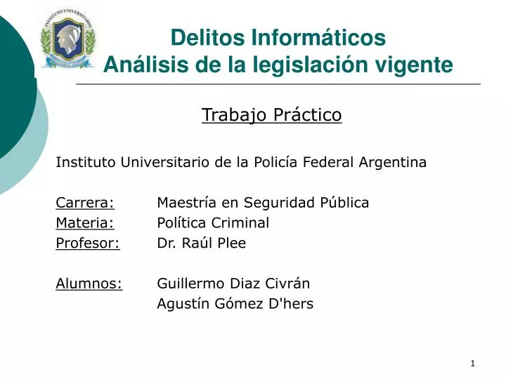 delitos inform ticos an lisis de la legislaci n vigente