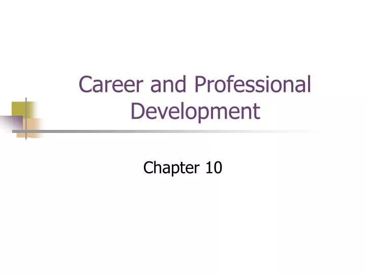 career and professional development