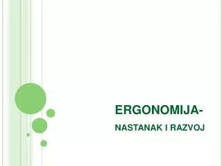 ergonomija