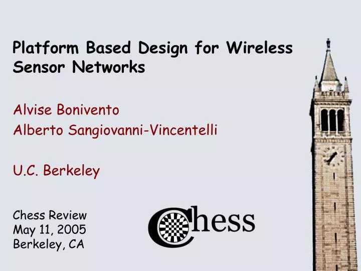 platform based design for wireless sensor networks