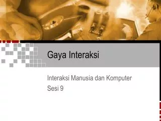 gaya interaksi
