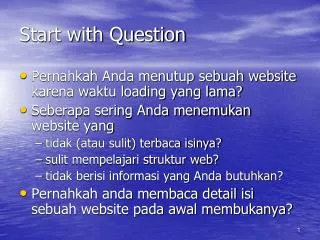 start with question