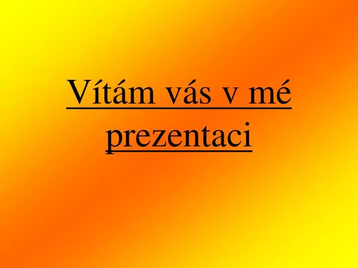 v t m v s v m prezentaci