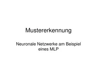 mustererkennung