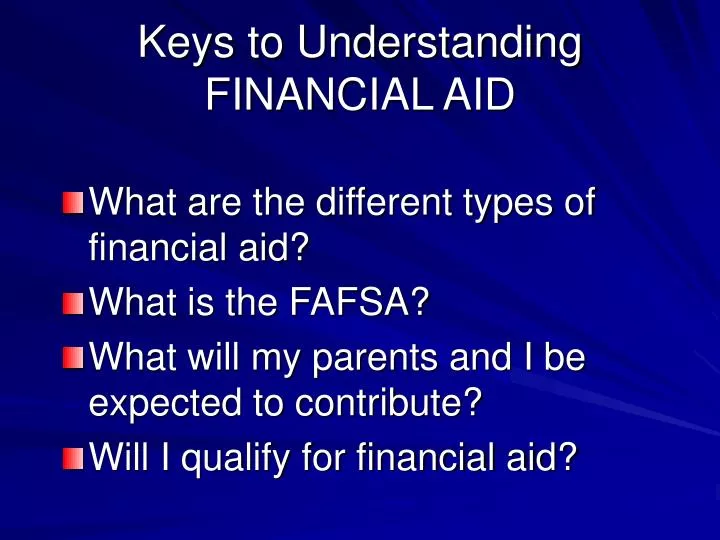 keys to understanding financial aid