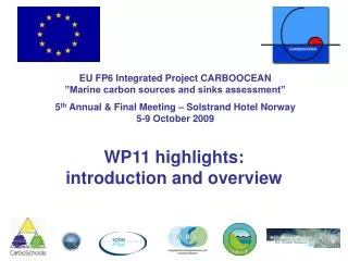 WP11 highlights: introduction and overview