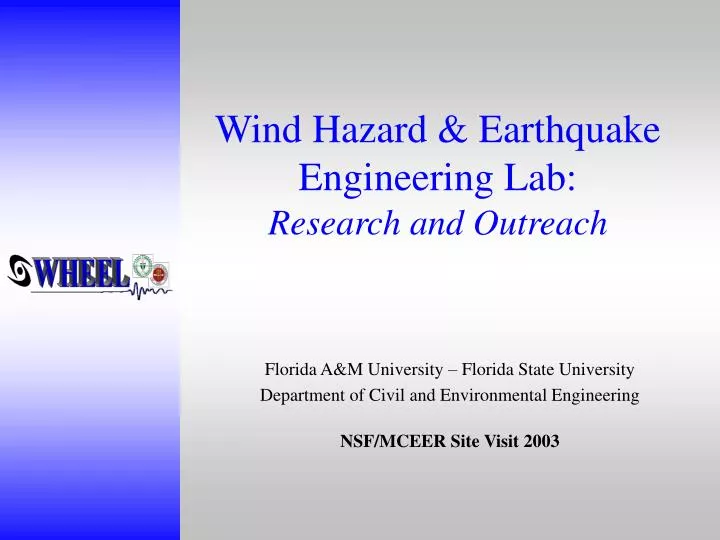 wind hazard earthquake engineering lab research and outreach