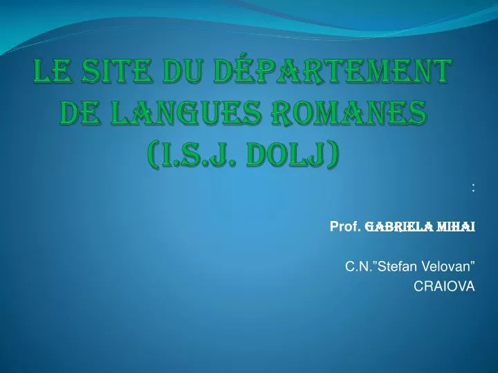 le site du d partement de langues romanes i s j dolj