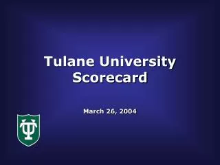 Tulane University Scorecard