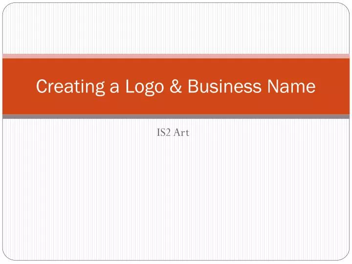 creating a logo business name