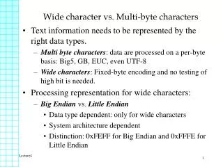 Wide character vs. Multi-byte characters