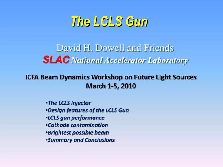 the lcls gun