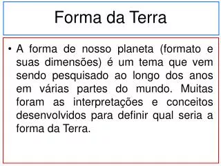 forma da terra