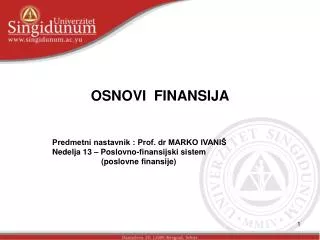 osnovi finansija