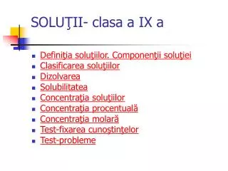 solu ii clasa a ix a