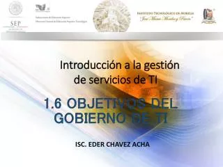 1 6 objetivos del gobierno de ti