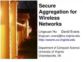 Secure Aggregation for Wireless Networks