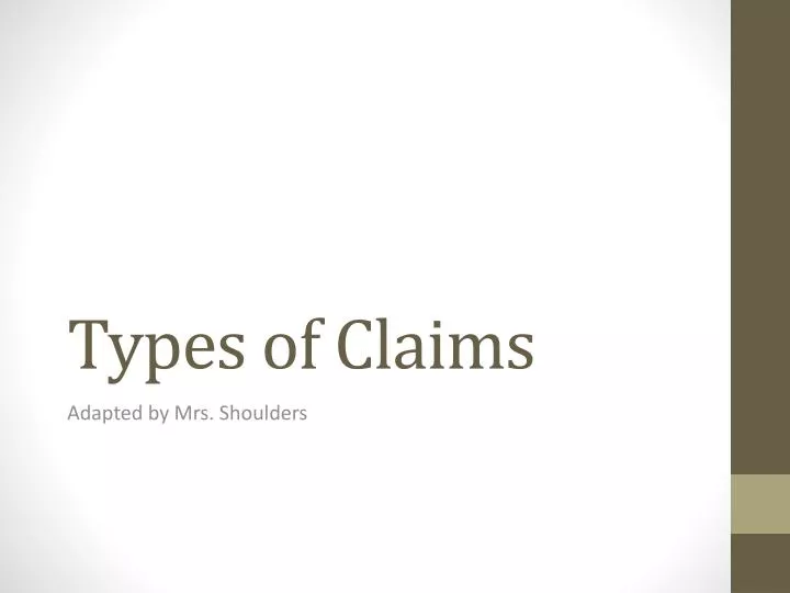 types of claims