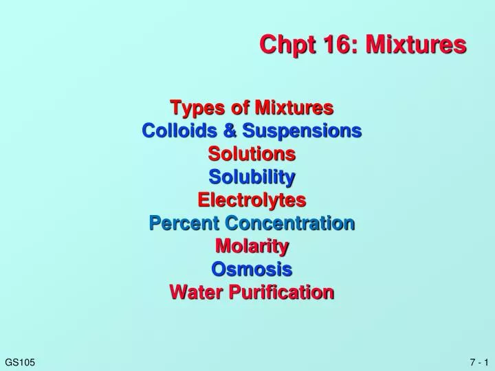 chpt 16 mixtures