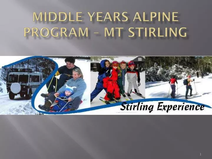 middle years alpine program mt stirling