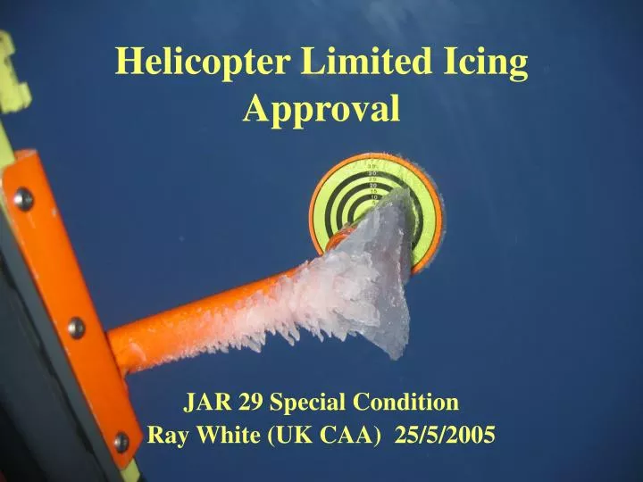 helicopter limited icing approval