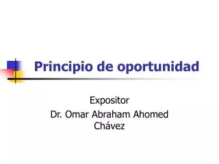 principio de oportunidad