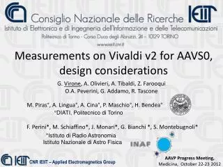 Measurements on Vivaldi v2 for AAVS0, design considerations