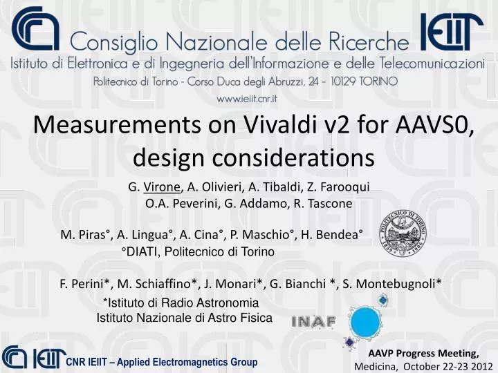 measurements on vivaldi v2 for aavs0 design considerations