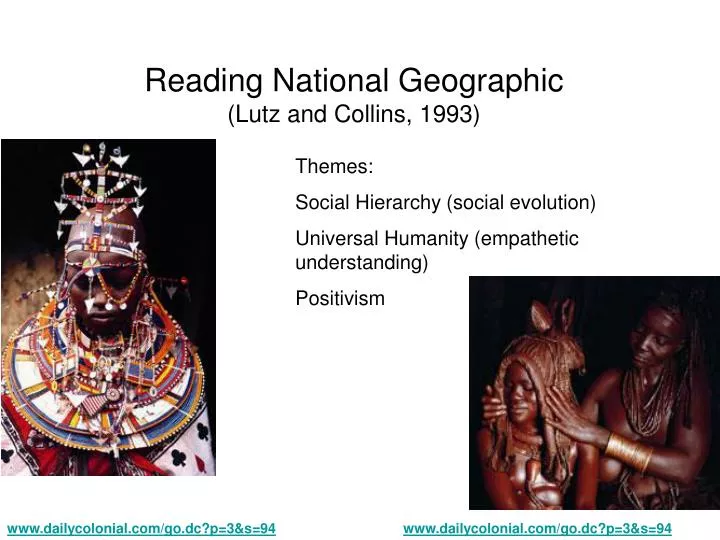reading national geographic lutz and collins 1993