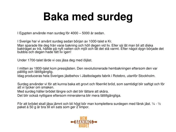 baka med surdeg