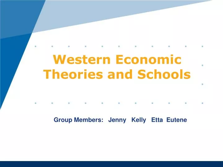western economic theories and schools