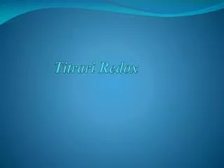 titrari redox
