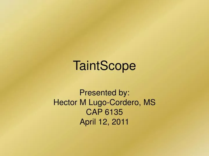 taintscope