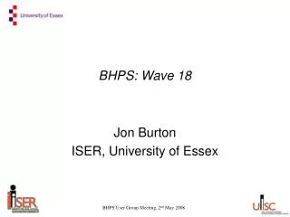 BHPS: Wave 18