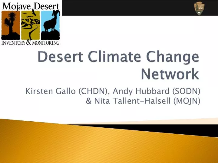 desert climate change network