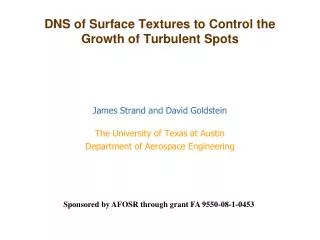 DNS of Surface Textures to Control the Growth of Turbulent Spots