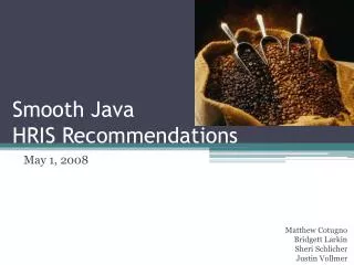 Smooth Java HRIS Recommendations