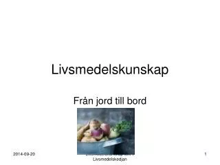 livsmedelskunskap