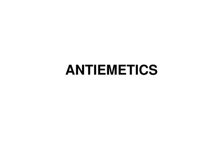 antiemetics