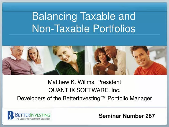 balancing taxable and non taxable portfolios