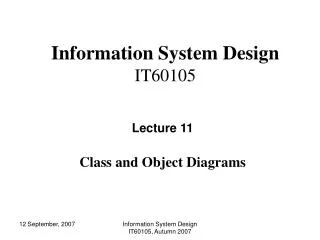 Information System Design IT60105